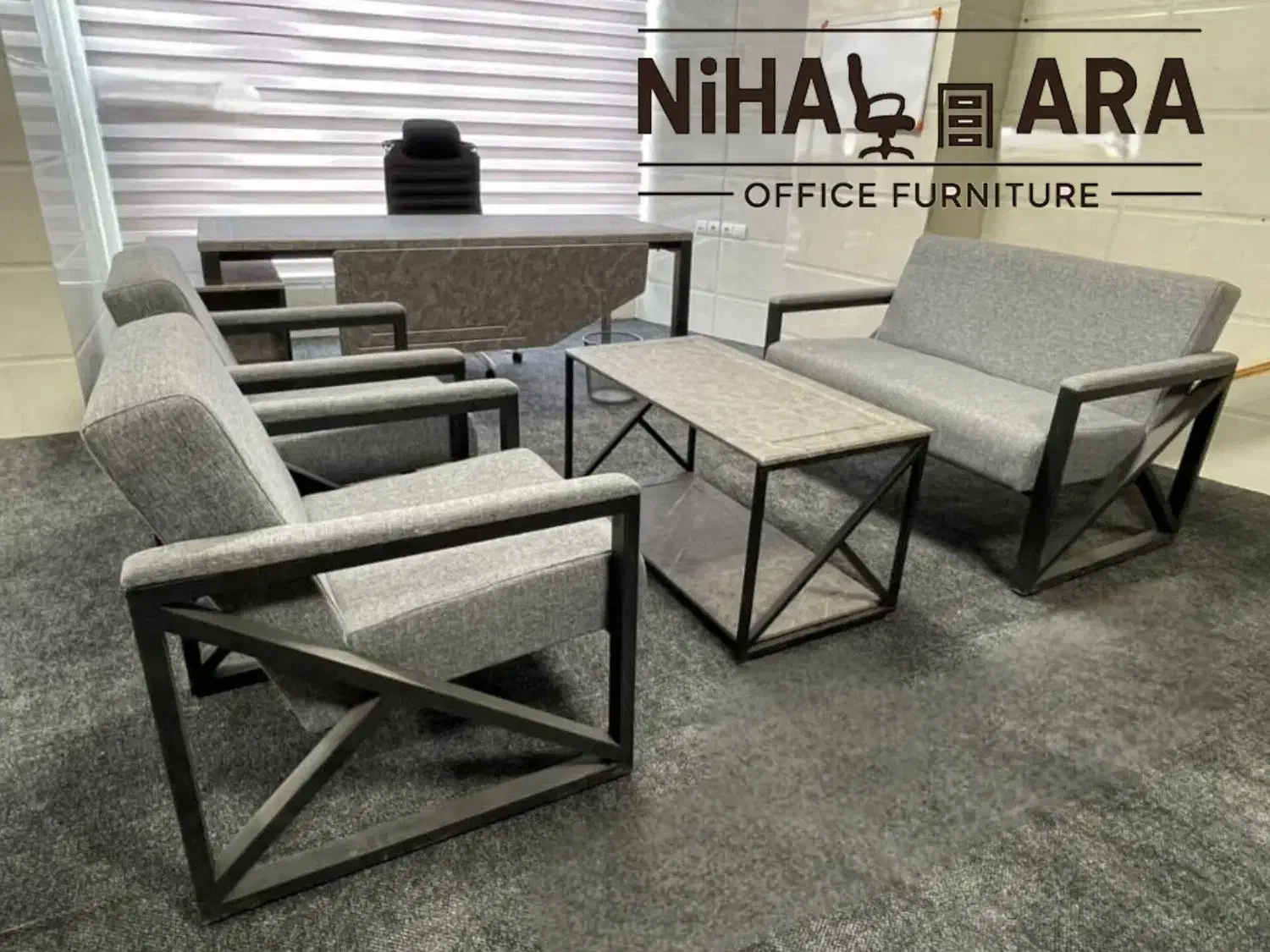 میز کنفرانسی کارگروهی شیشه ای صندلی مبل اداری توری|دفتر کار|چهاردانگه (تهران), |دیوار