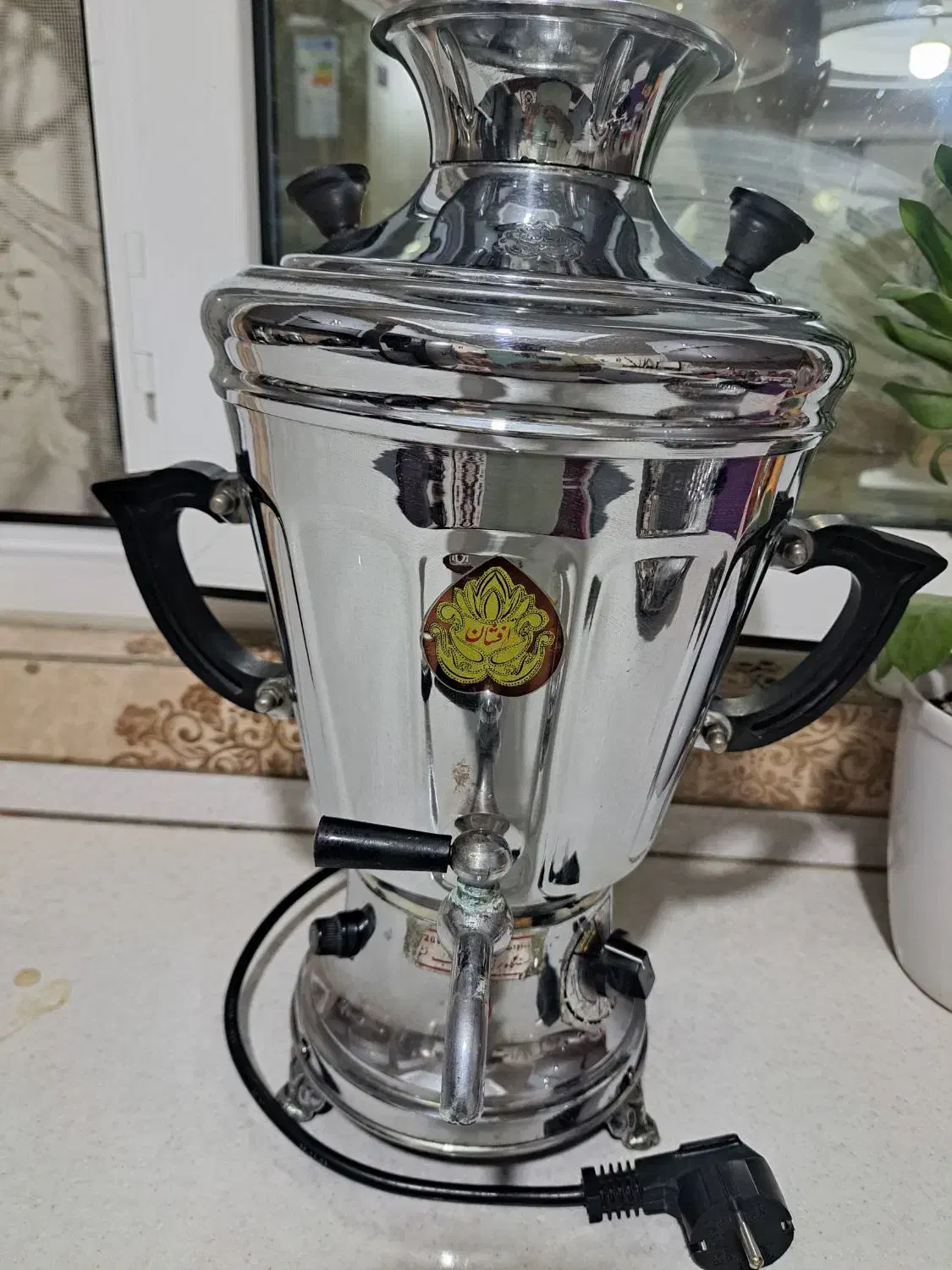 سماور برقی قدیمی افشان|سماور، چای‌ساز، قهوه‌ساز|گلستان (تهران), |دیوار