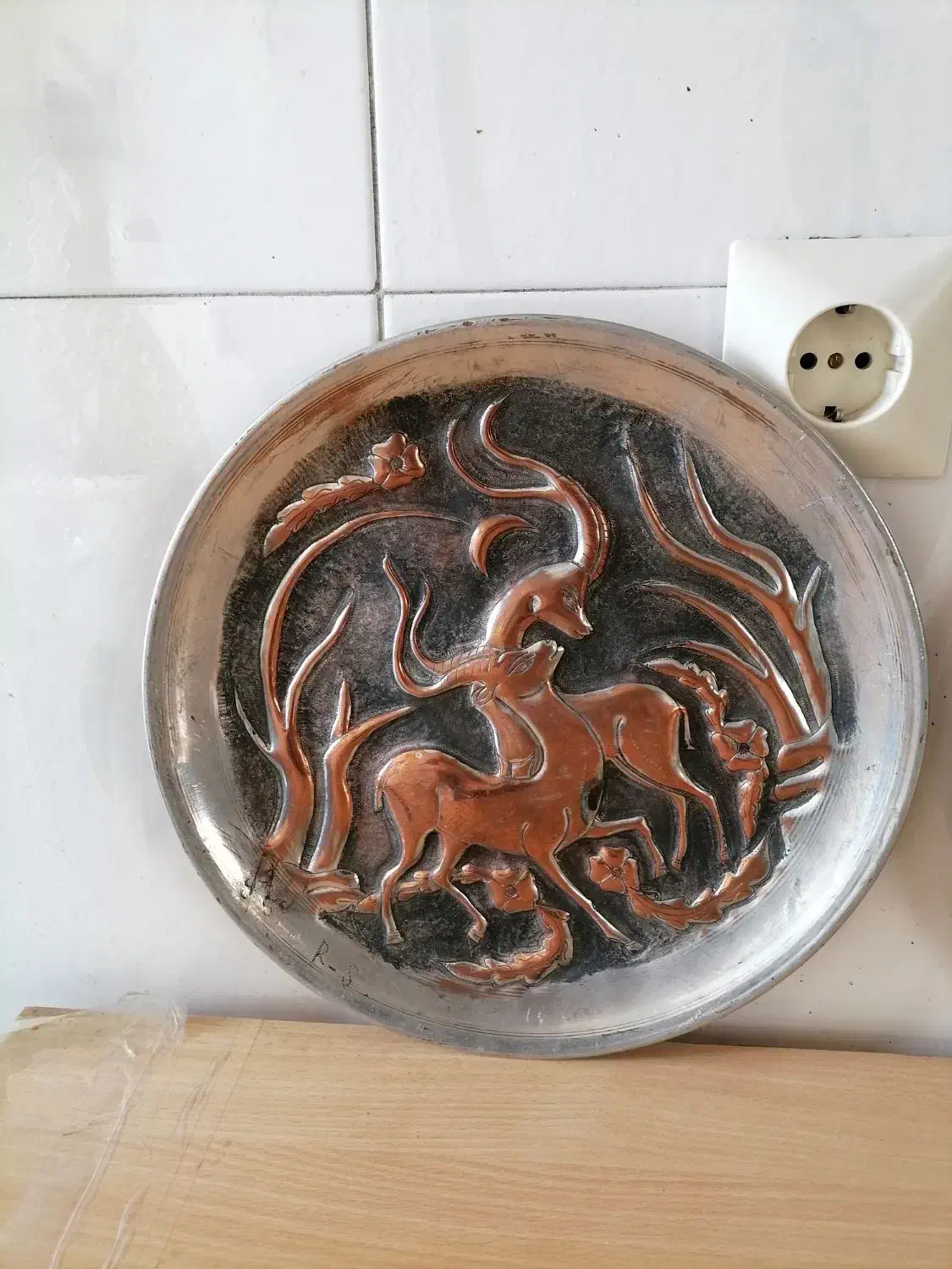 بشقاب مسی|صنایع دستی و سایر لوازم تزئینی|زنجان, |دیوار