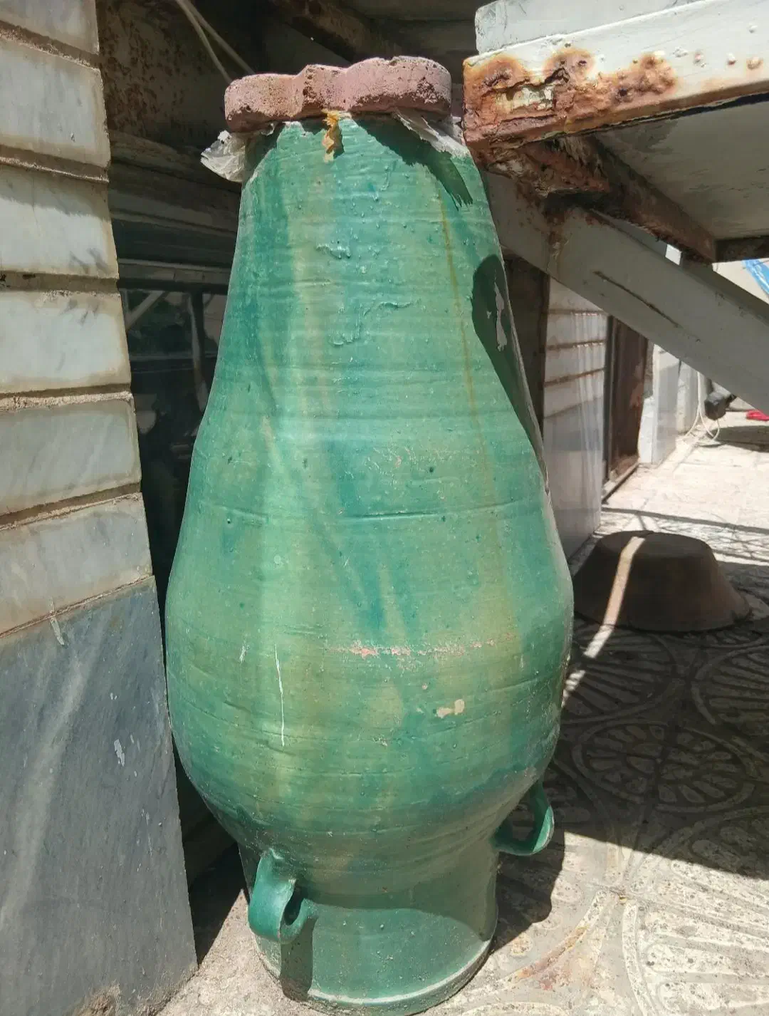 خمره برزرگ لعابدار ۵۰ لیتری|صنایع دستی و سایر لوازم تزئینی|اهر, |دیوار