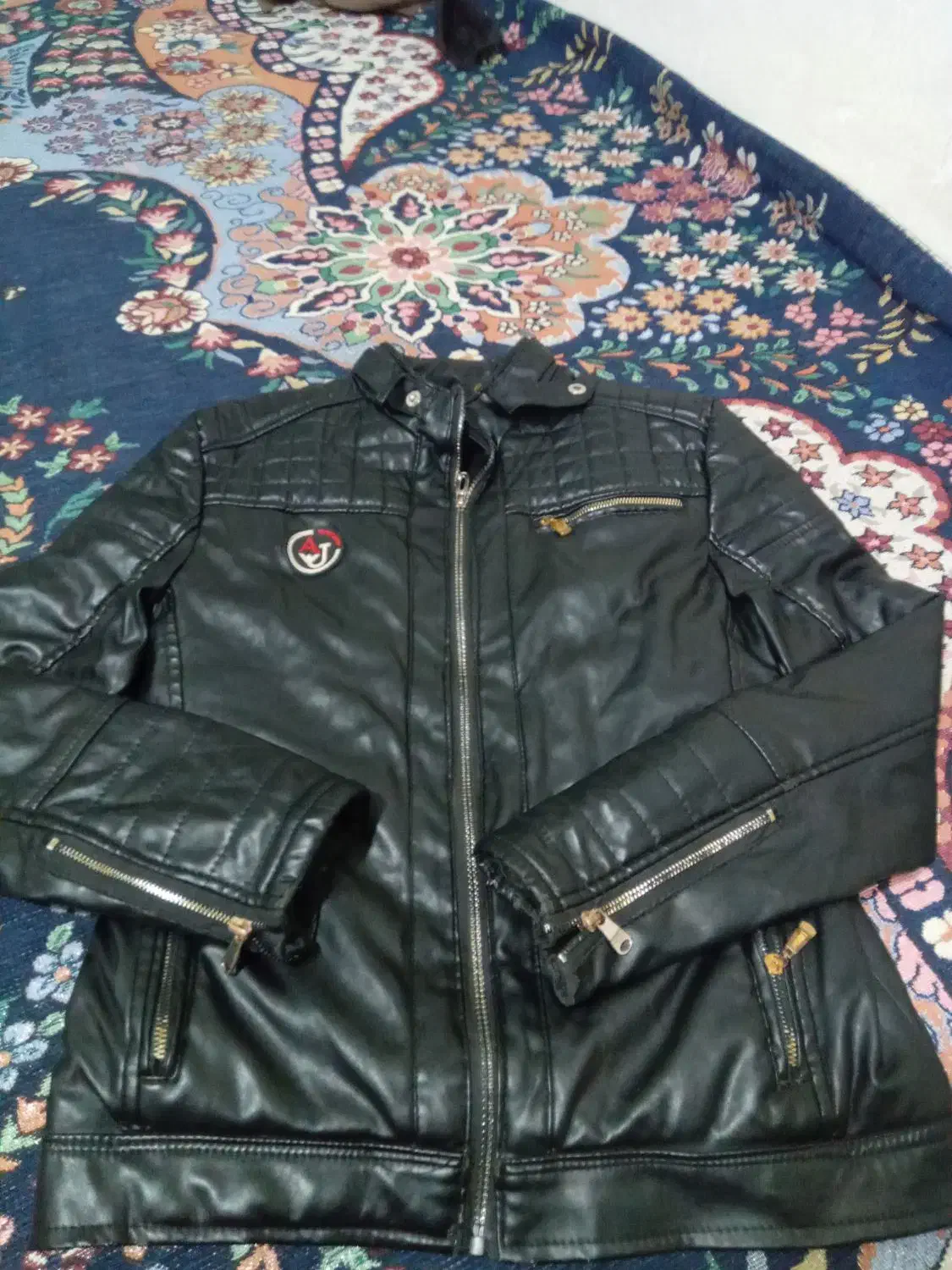 کاپشن چرم سایز 40 لارج|لباس|شاهرود, |دیوار