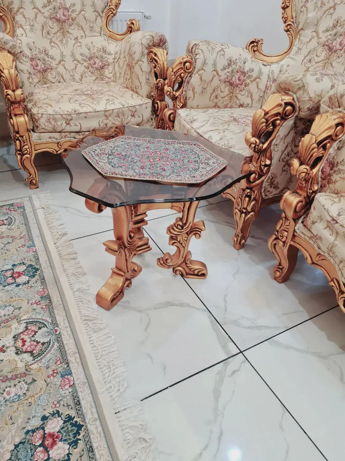 مبلمان سلطنتی ۹ نفره|مبلمان خانگی و میز عسلی|سهند, |دیوار