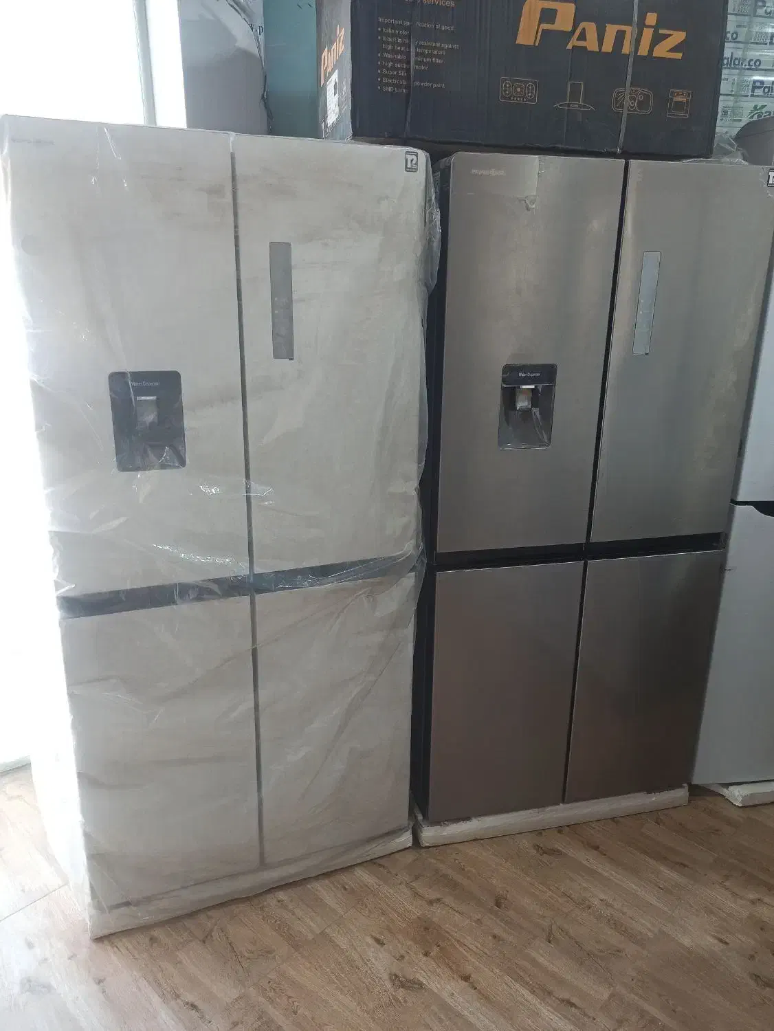 یخچال فریزر ساید ۴ درب پاکشوما سفید نقره ای|یخچال و فریزر|شیراز, سهلآباد|دیوار