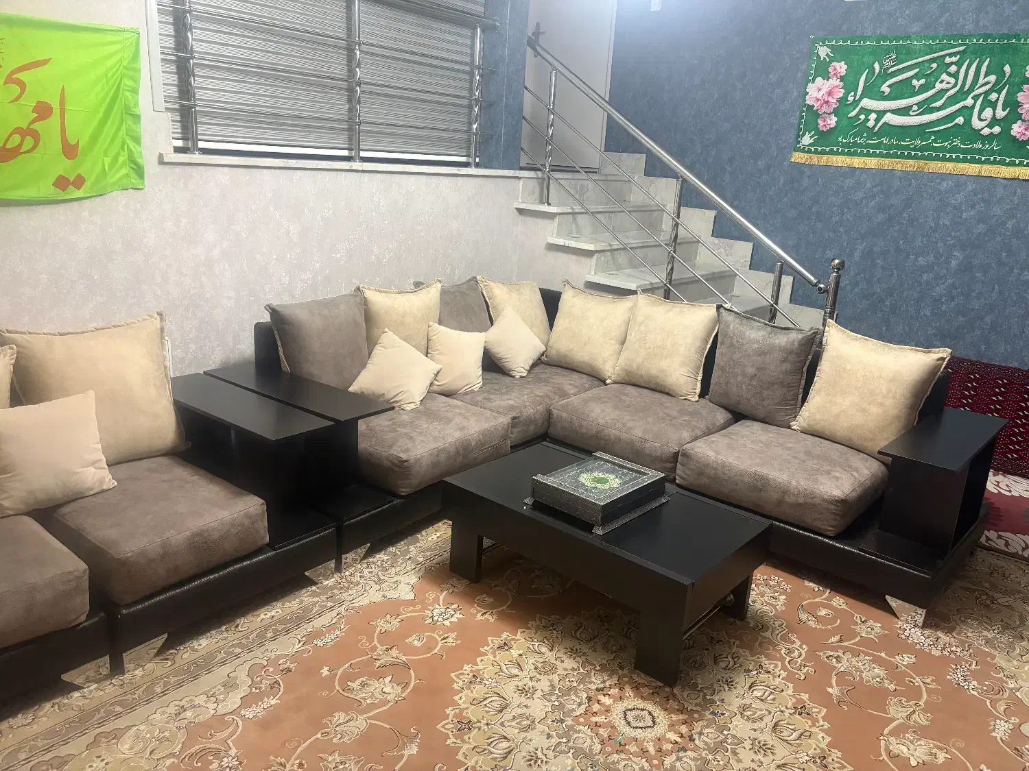 مبل ال همراه کاناپه دونفره|مبلمان خانگی و میز عسلی|گرگان, |دیوار