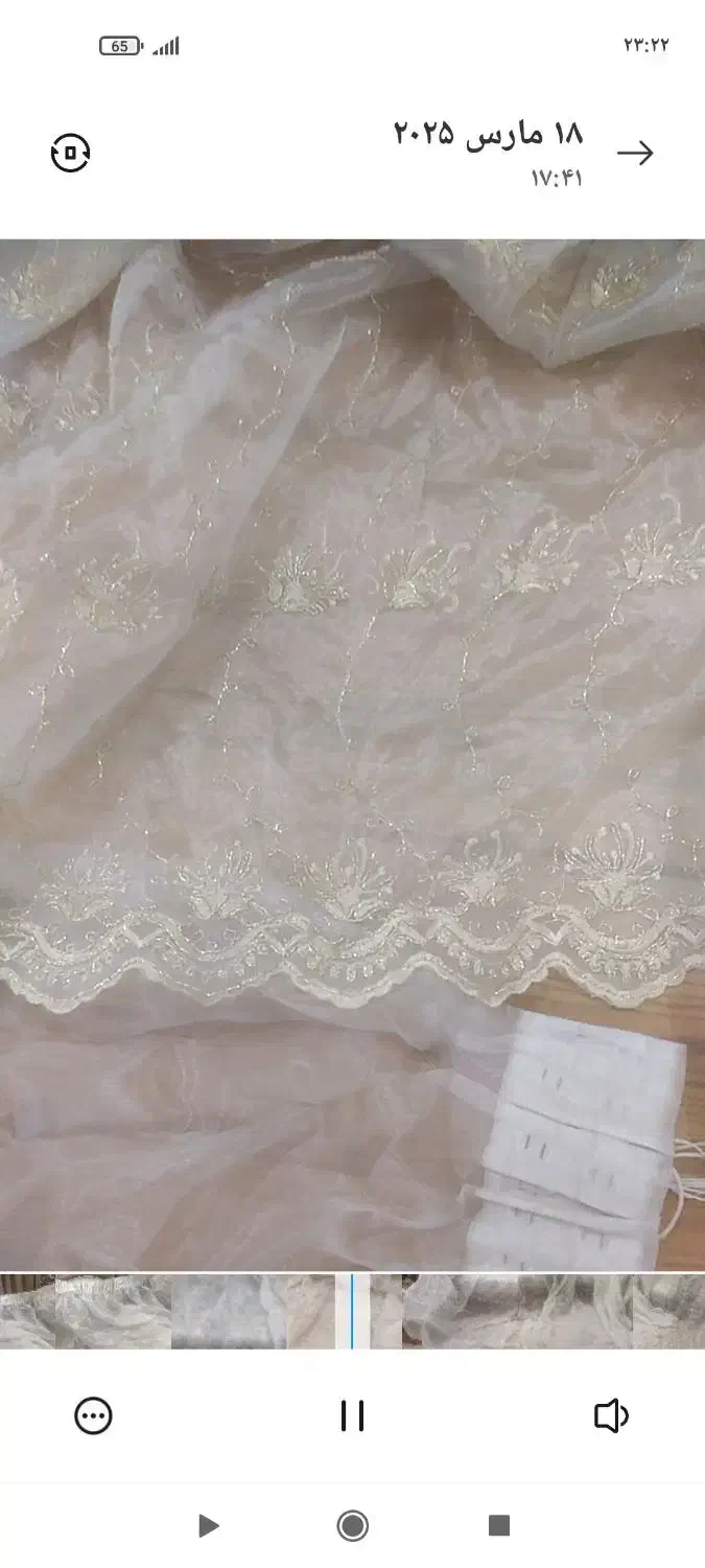 ۲عددپرده حریر وسالن پذیرایی  وخواب واشپزخانه|پرده، رانر، رومیزی|بندر انزلی, سامانسر|دیوار