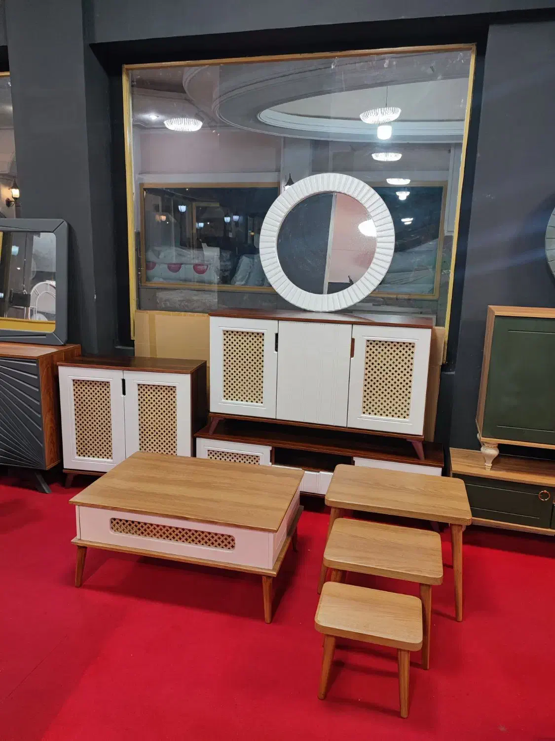 جاکفشی/ کنسول آینه /میزتی وی مدل حصیری|بوفه، ویترین، کنسول|تهران, بهداشت|دیوار