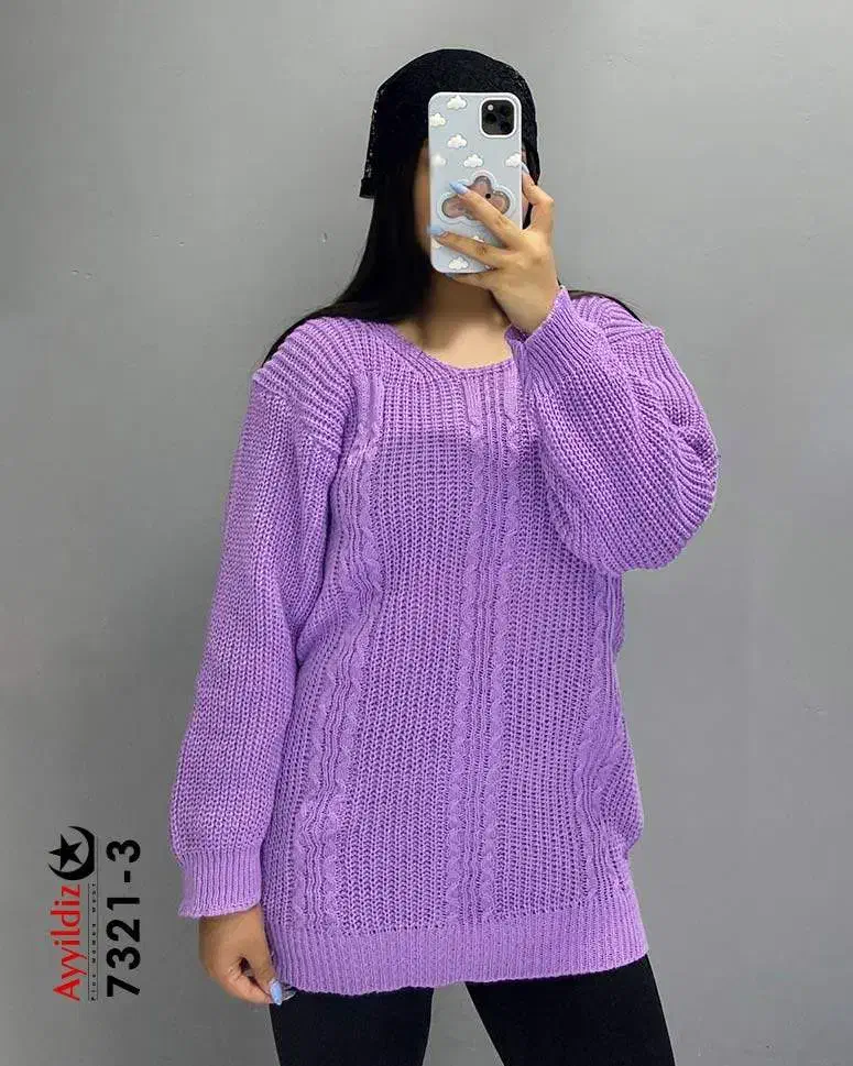بلوز بافت درشت  سایز بزرگ آییلدیز کد 7321|لباس|سهند, |دیوار