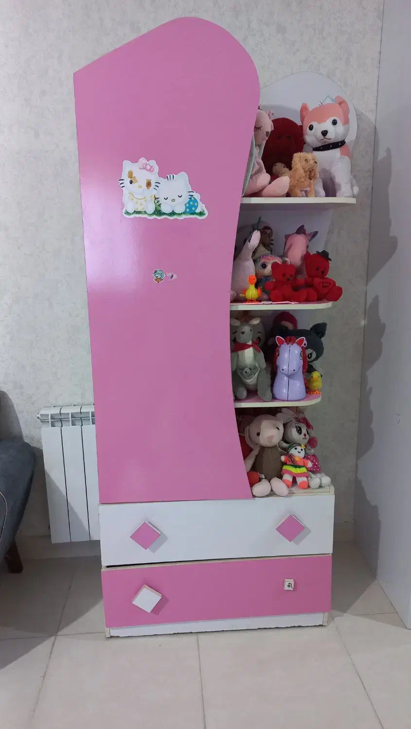 کمد دخترانه صورتی|جاکفشی، کمد، دراور|صومعه‌سرا, |دیوار