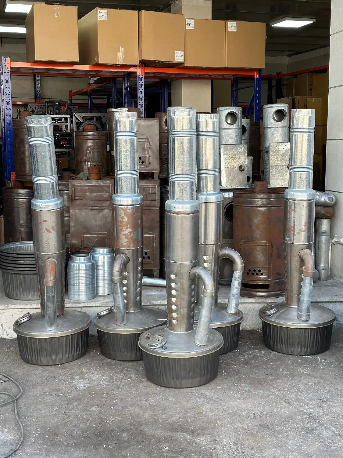 بخاری باغی روغن سوخته زانو چدن بشکه۲۰لیتر بتن ریزی|بخاری، هیتر، شومینه|تهران, شادآباد|دیوار