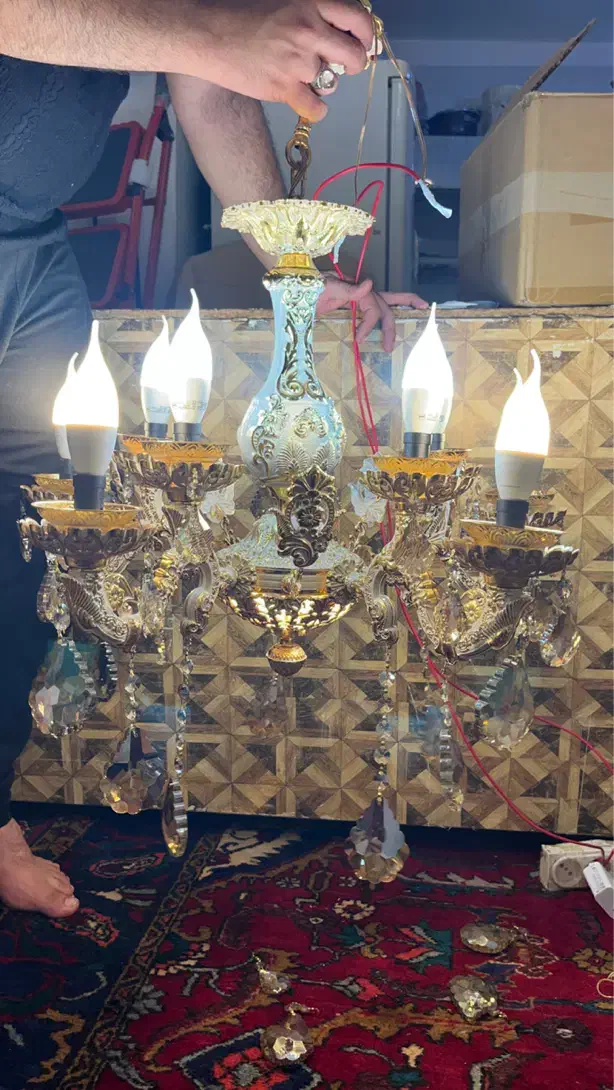 انواع لوستر|لوستر و چراغ آویز|تبریز, |دیوار