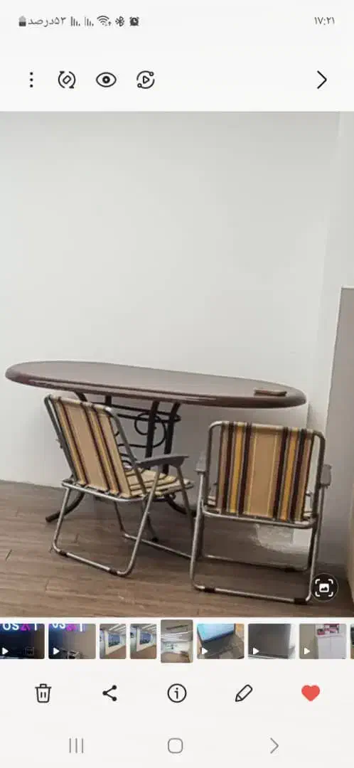 میز ناهار خوری فر فرژه با روکش چوب|میز و صندلی غذاخوری|شیراز, قدوسی شرقی|دیوار