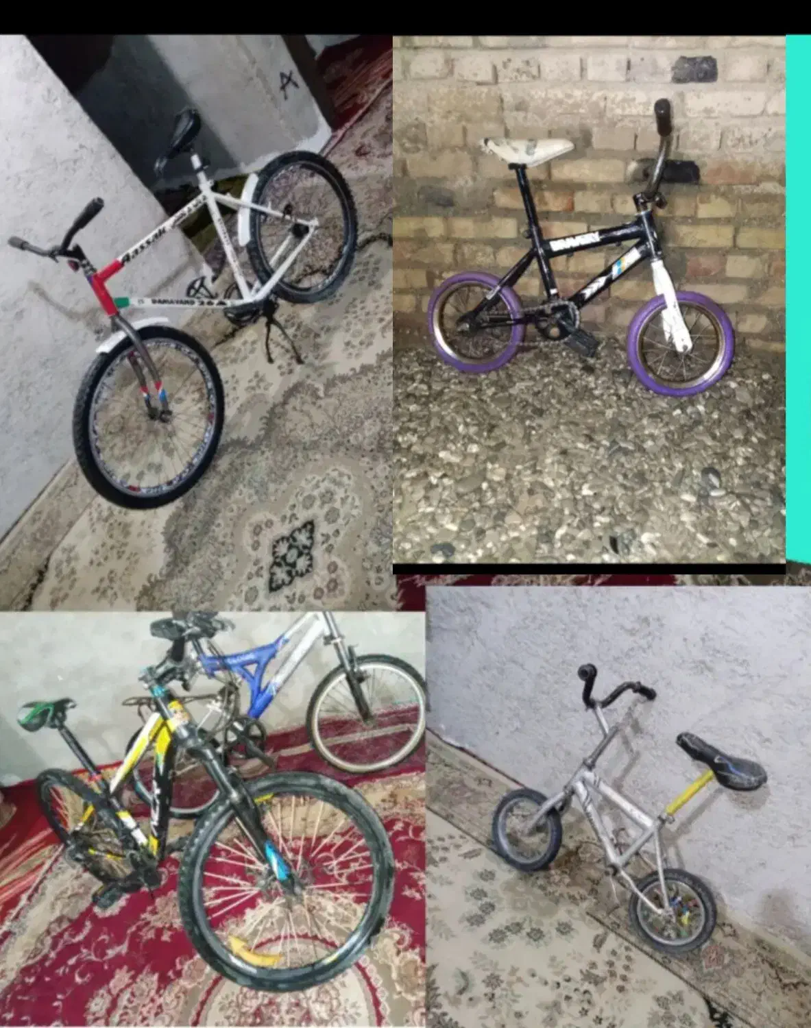 ۴ عدد دوچرخه تمیز سالم  یک تنه اساک|دوچرخه، اسکیت، اسکوتر|ایرانشهر, |دیوار