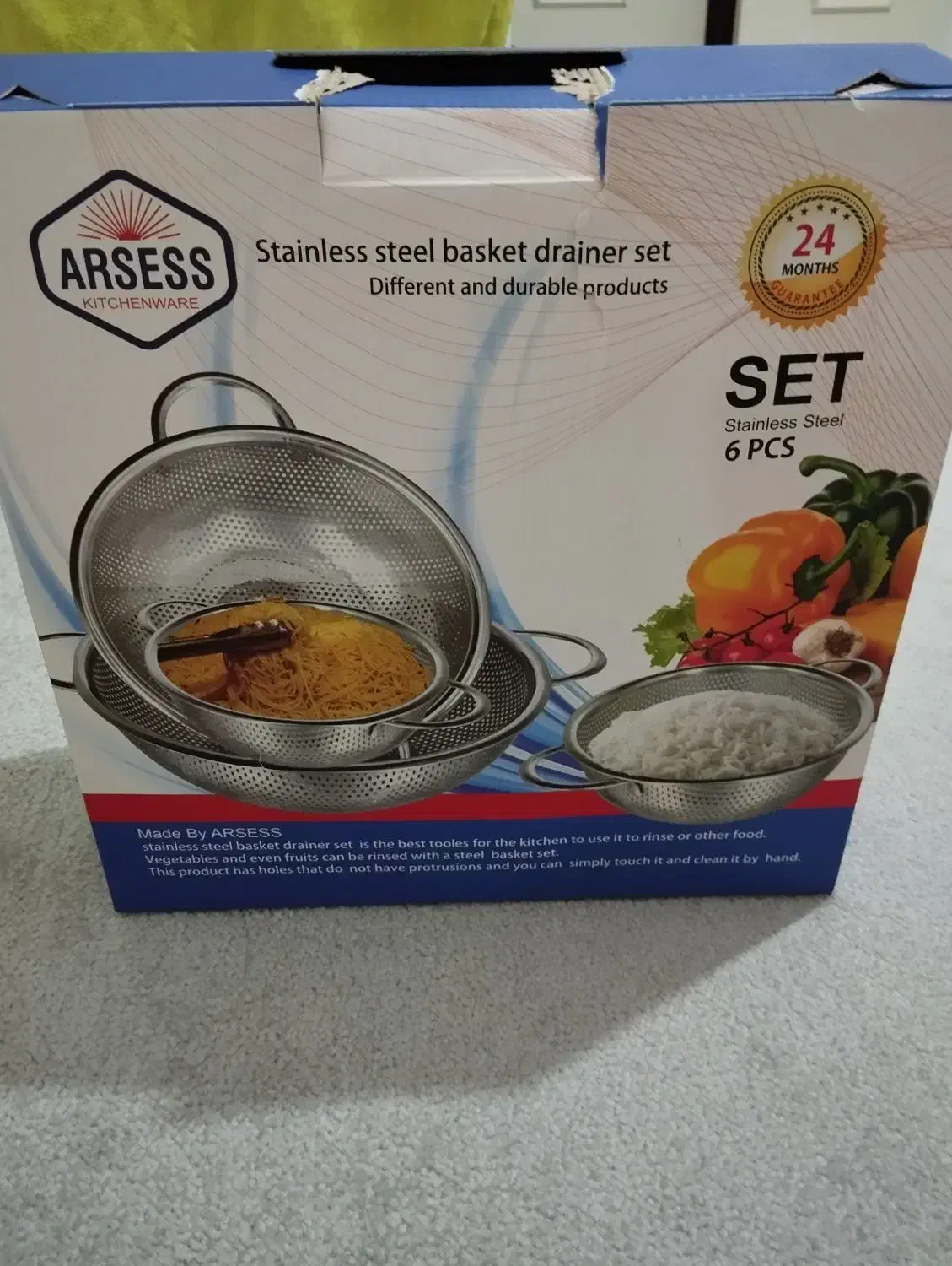 آبکش اسطیل 6عدد|ظروف پخت‌وپز|کرج, باغستان|دیوار