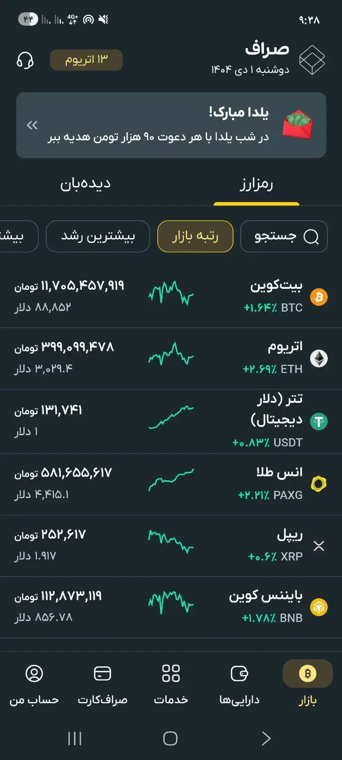 با صراف ۱۰۰ تومان هدیه بگیرید|کارت هدیه و تخفیف|کازرون, |دیوار