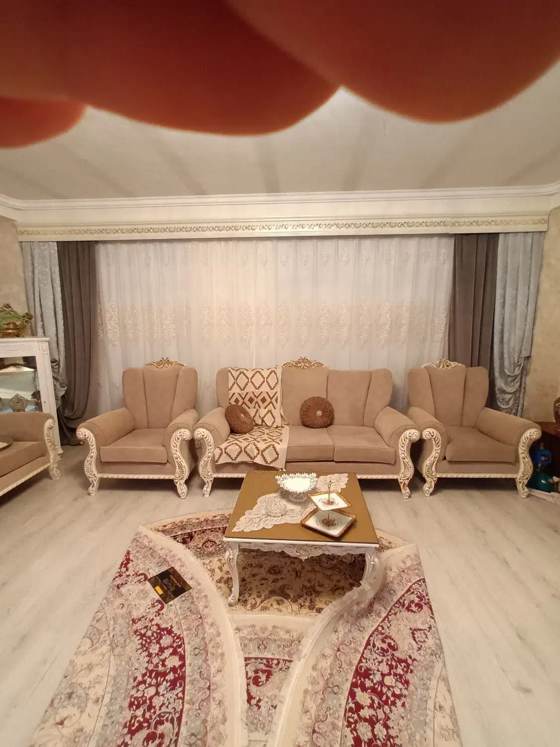 پرده توری همراه با دکور|پرده، رانر، رومیزی|تبریز, |دیوار