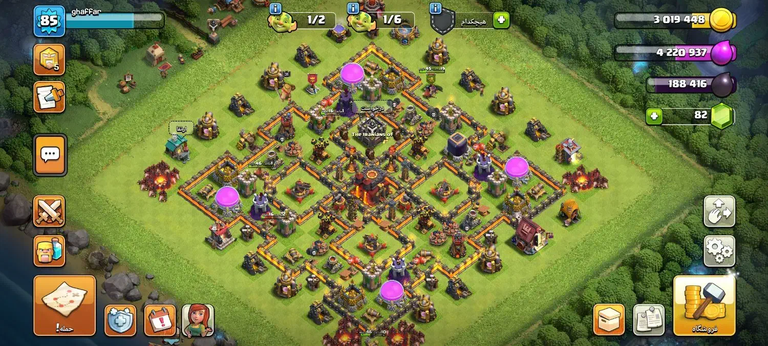 اکانت کلش تان ۱۰|کنسول، بازی ویدئویی و آنلاین|اصفهان, شهرک امام زمان|دیوار