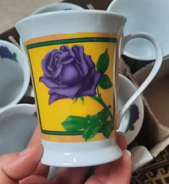 فنجان لیوان اصل چین ،زیر و رو ، خیارخوری|ظروف سرو و پذیرایی|ری, شهادت|دیوار