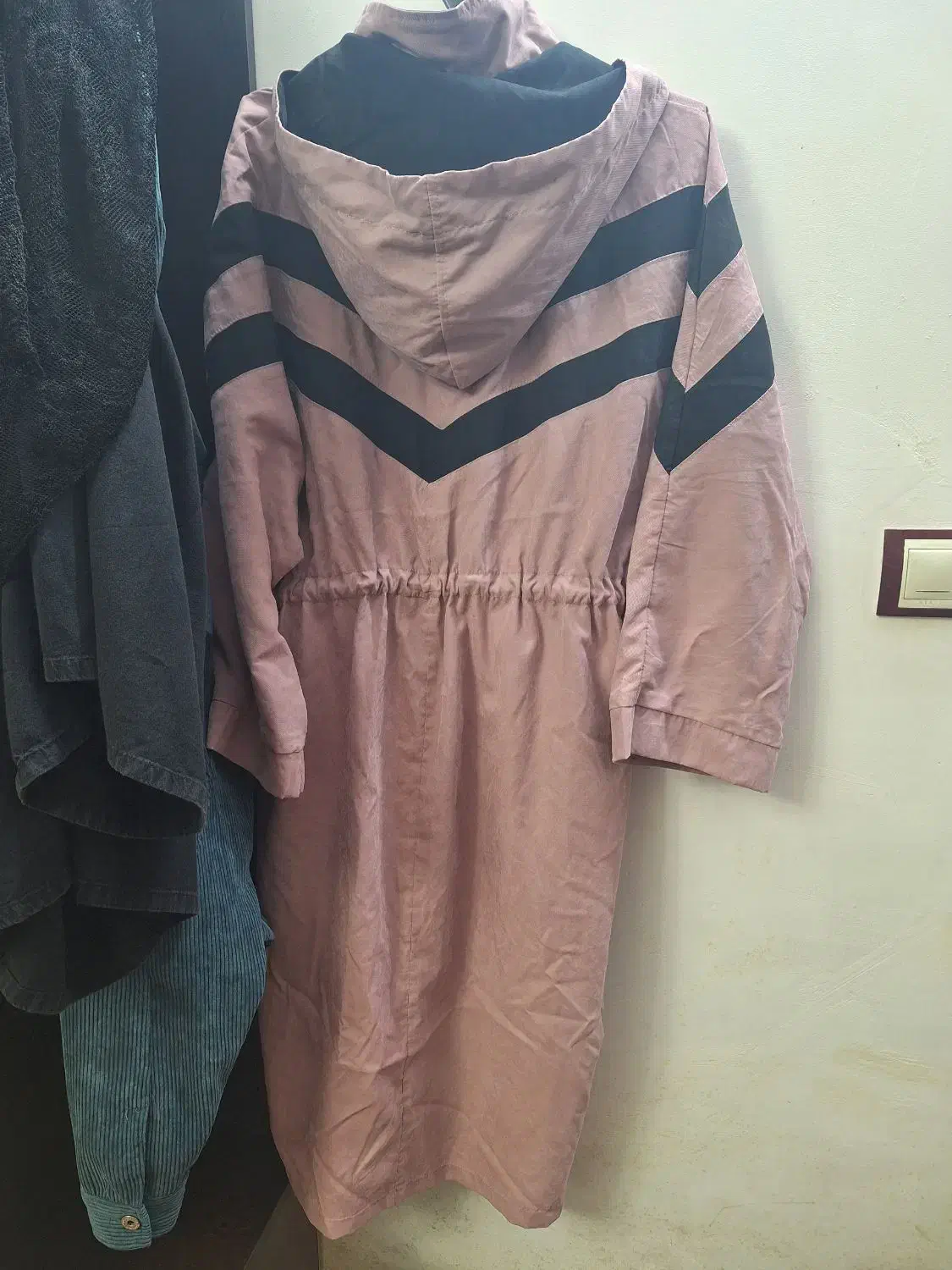 مانتو میکرو کلاهدار با شال|لباس|ساری, |دیوار