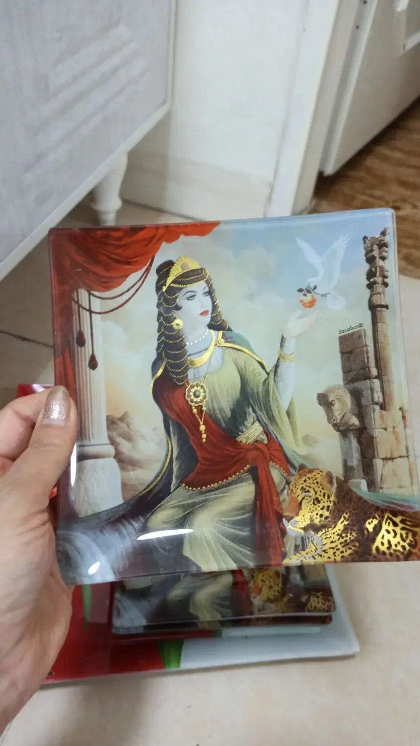 سرویس پذیرایی اوپال قدیمی طرح بانو و گل|ظروف سرو و پذیرایی|اهواز, نبوت|دیوار