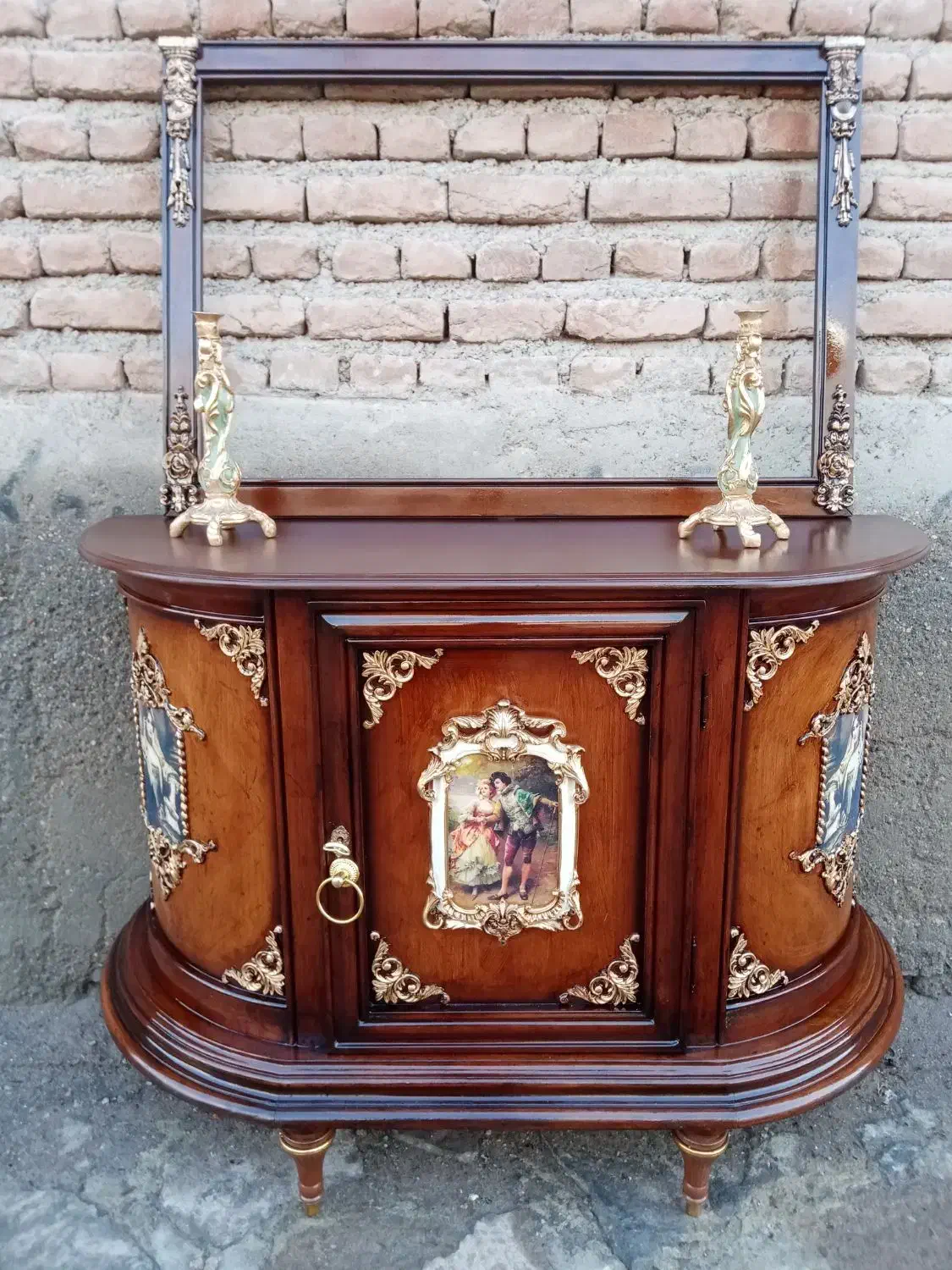 دو عدد آینه کنسول آنتیکا|بوفه، ویترین، کنسول|تبریز, |دیوار