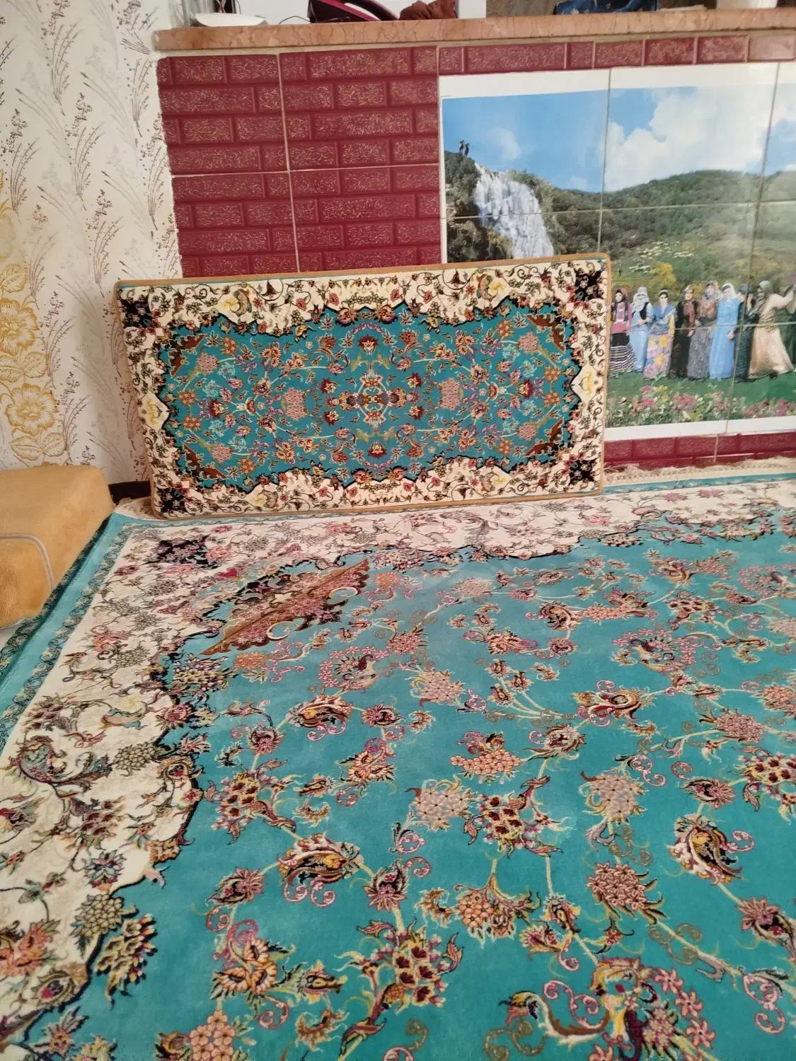 فرش ۱۲۰۰شانه تراکم ۳۶۰۰|فرش|مهاباد (آذربایجان غربی), |دیوار