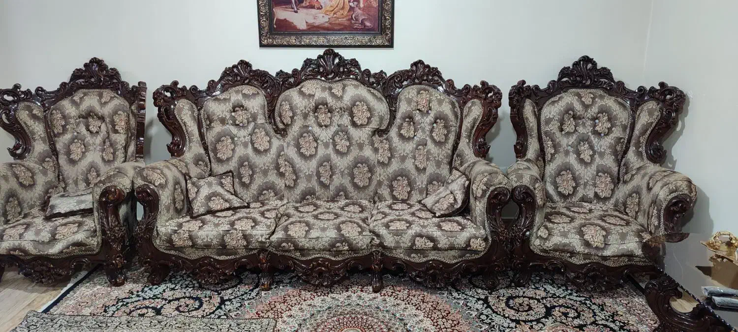 مبل 9نفره|مبلمان خانگی و میز عسلی|بومهن, |دیوار