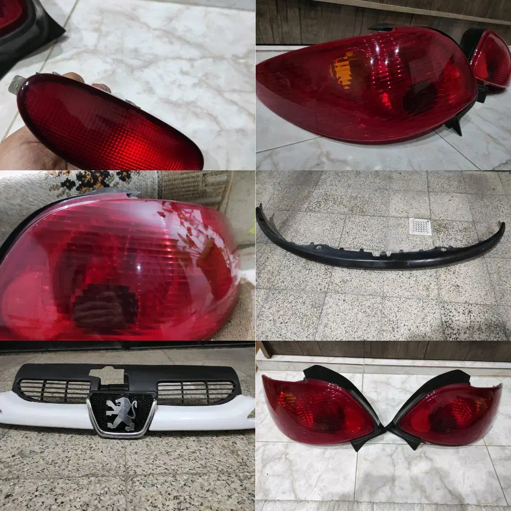 چراغ عقب ۲۰۶ اس دی چراغ مه شکن عقب جلو پنجره ۲۰۶|قطعات یدکی و لوازم جانبی|رشت, معلولین|دیوار