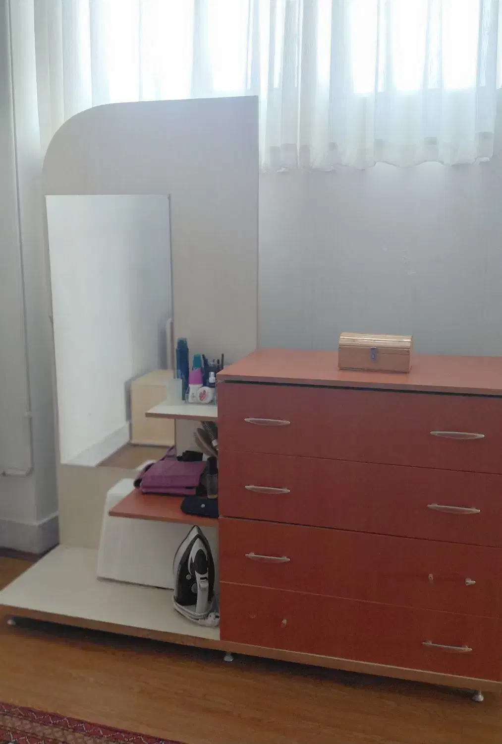 دراور ۴ کشو و آیینه قدی|جاکفشی، کمد، دراور|بجنورد, |دیوار