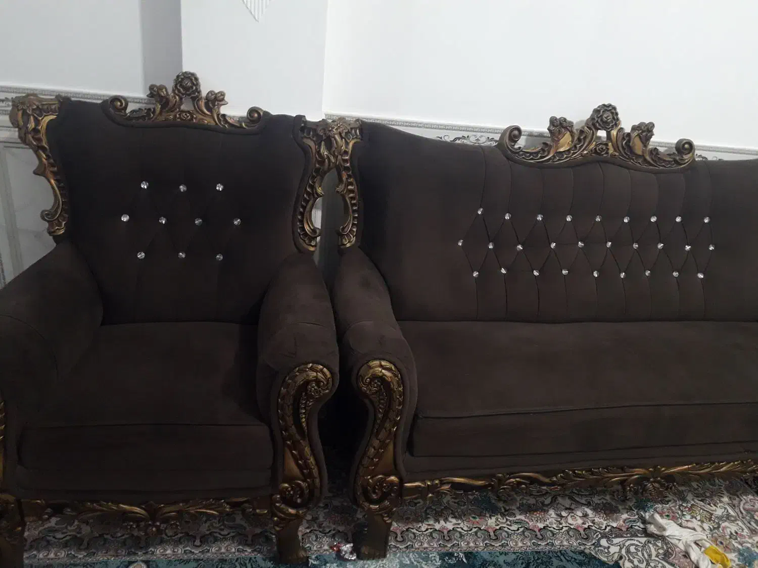 مبل سلطنتی ۷نفر در حد نو|مبلمان خانگی و میز عسلی|گنبد کاووس, |دیوار