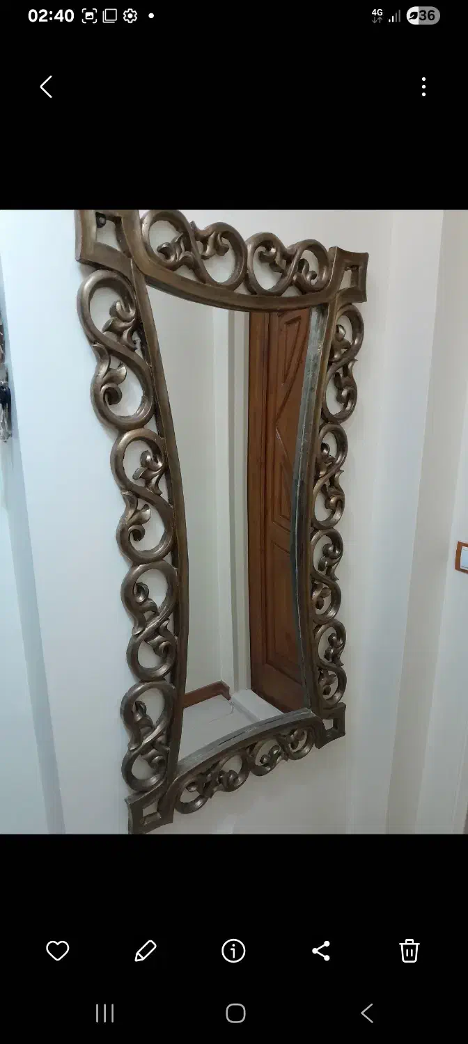 آینه قدی رزینی برنزی رنگ|آینه|لواسان, |دیوار