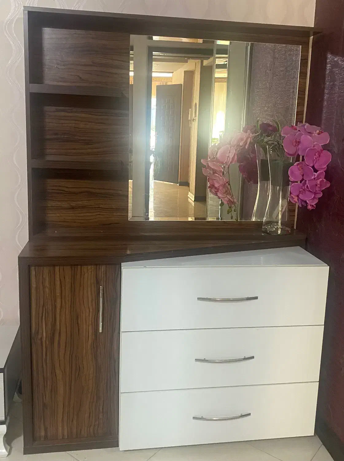 میز آرایش تمام چوب با کشو ریلی|تخت و سرویس خواب|اصفهان, جلالیه|دیوار