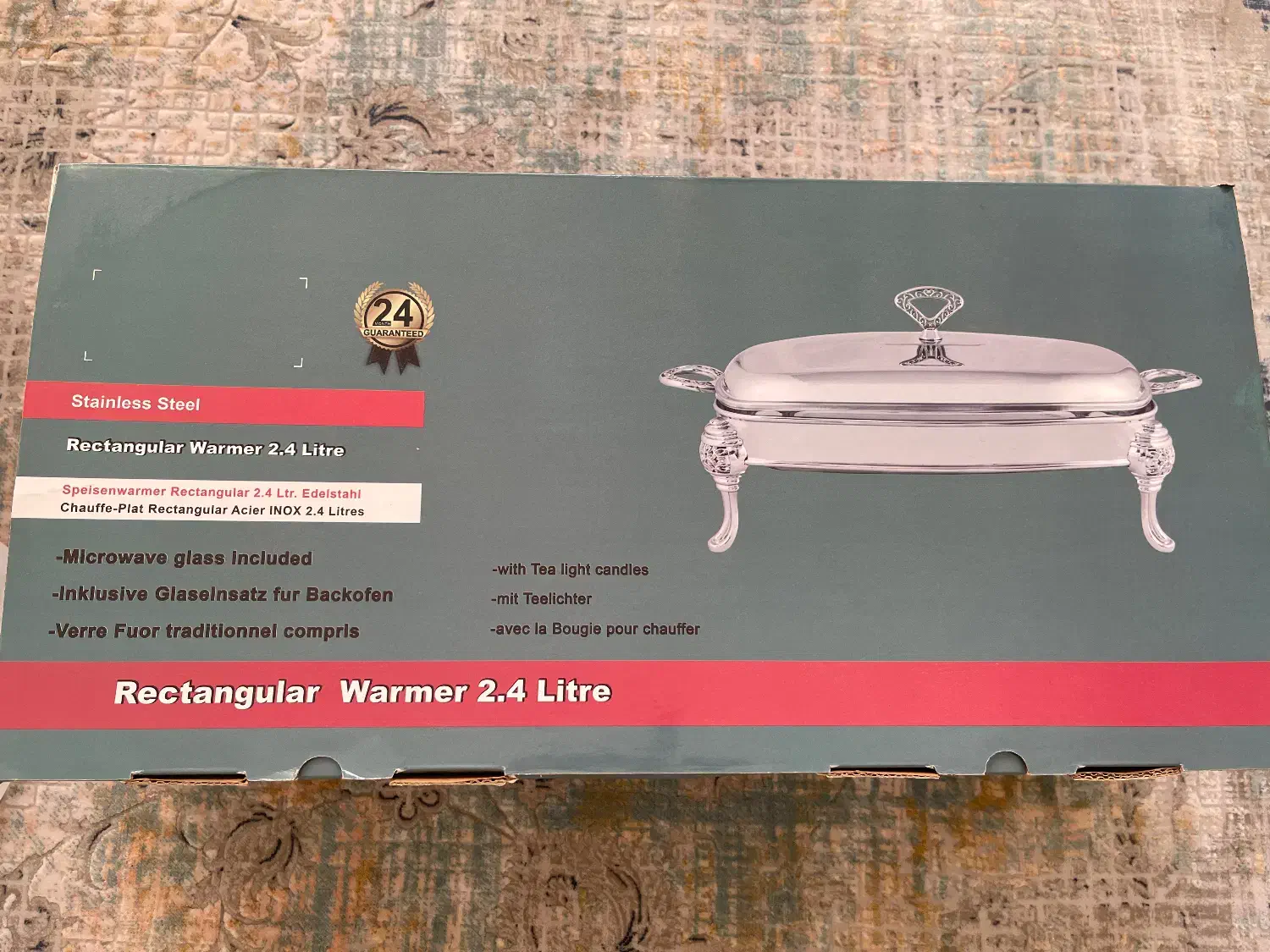 گرم کن استیل مستعطیلی ۲/۴ لیتر|ظروف پخت‌وپز|فریدون‌کنار, |دیوار