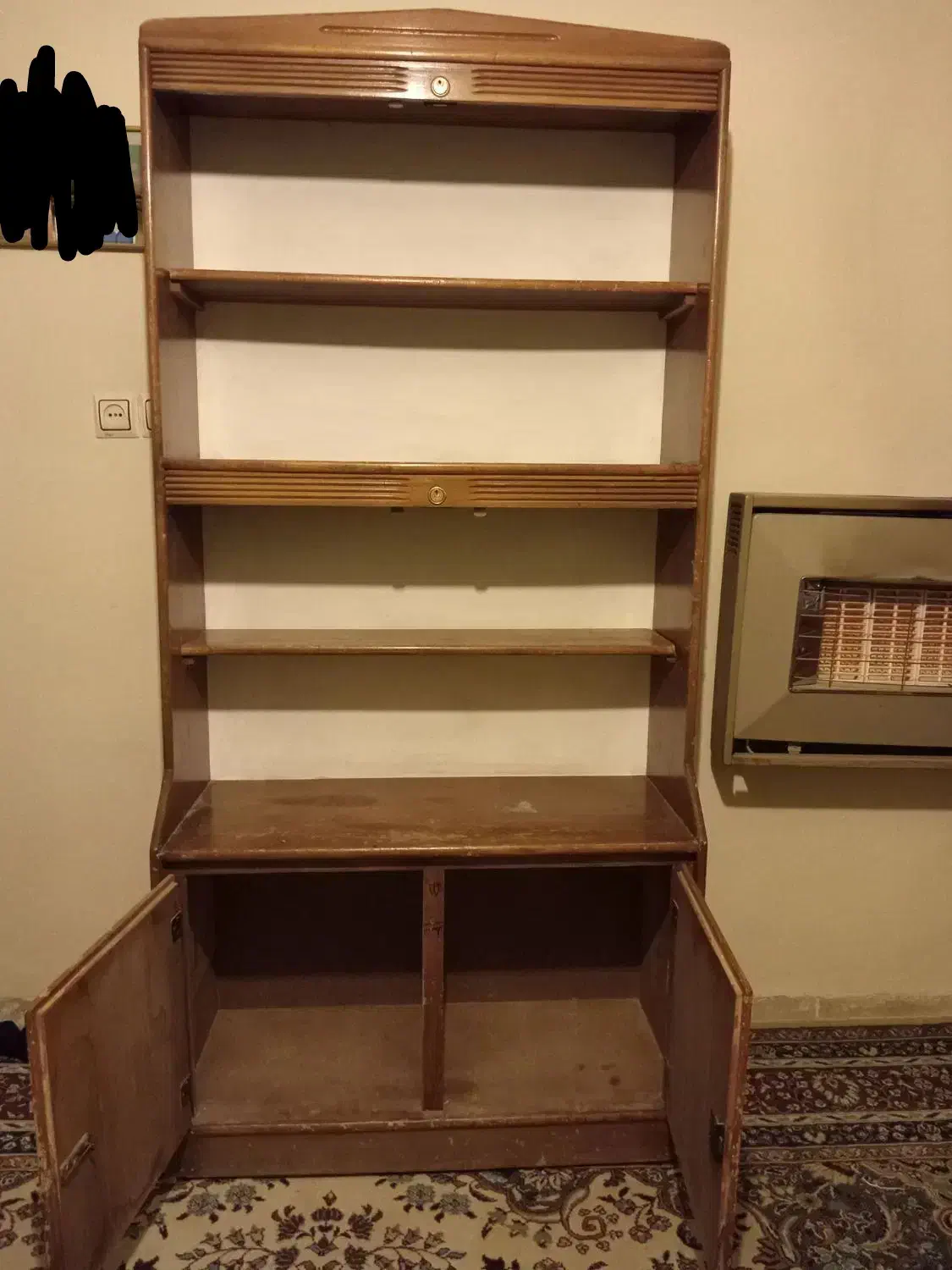 کتابخانه چوبی|کتابخانه، شلف، قفسه‌های دیواری|شیراز, پانصد دستگاه ارتش|دیوار