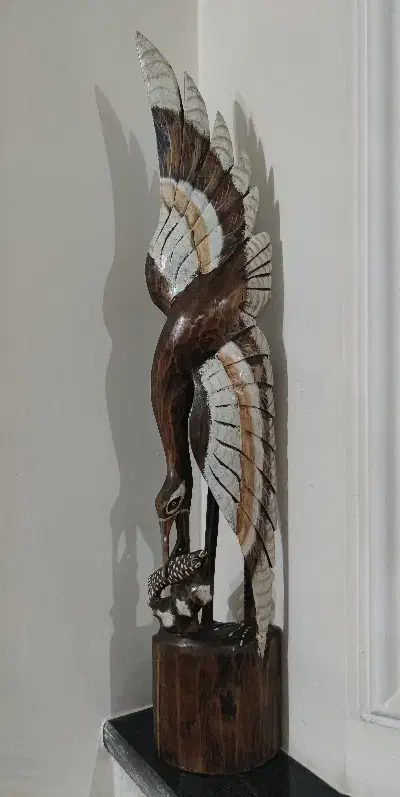 پرنده چوبی|مجسمه، تندیس، ماکت|رشت, خمیران زاهدان|دیوار