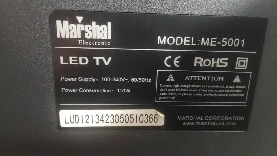 سلام تلویزیون مارشال 50اینچ|تلویزیون و پروژکتور|ارومیه, |دیوار