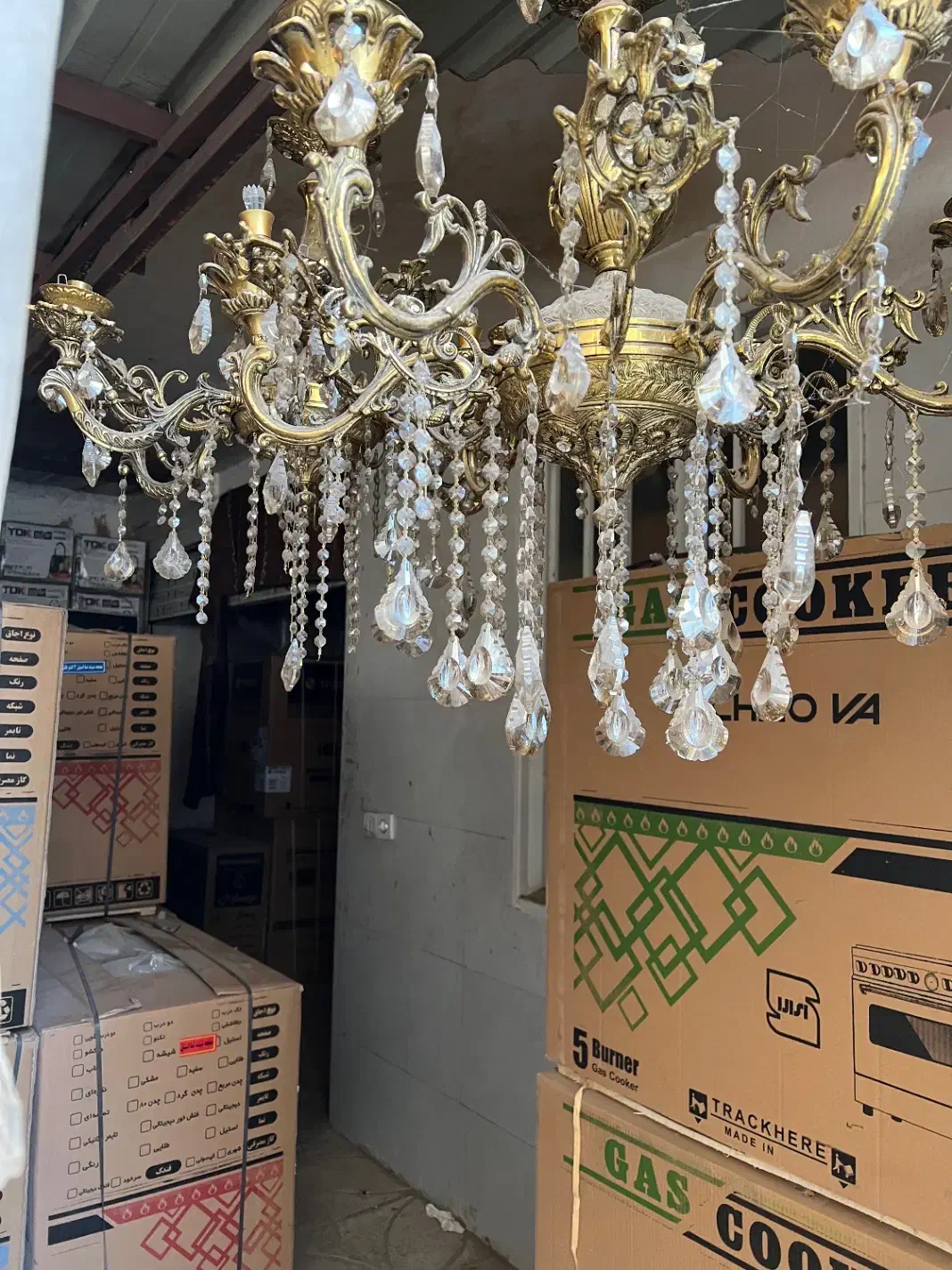 لوستر برنجی دو عدد|لوستر و چراغ آویز|قرچک, باقرآباد|دیوار