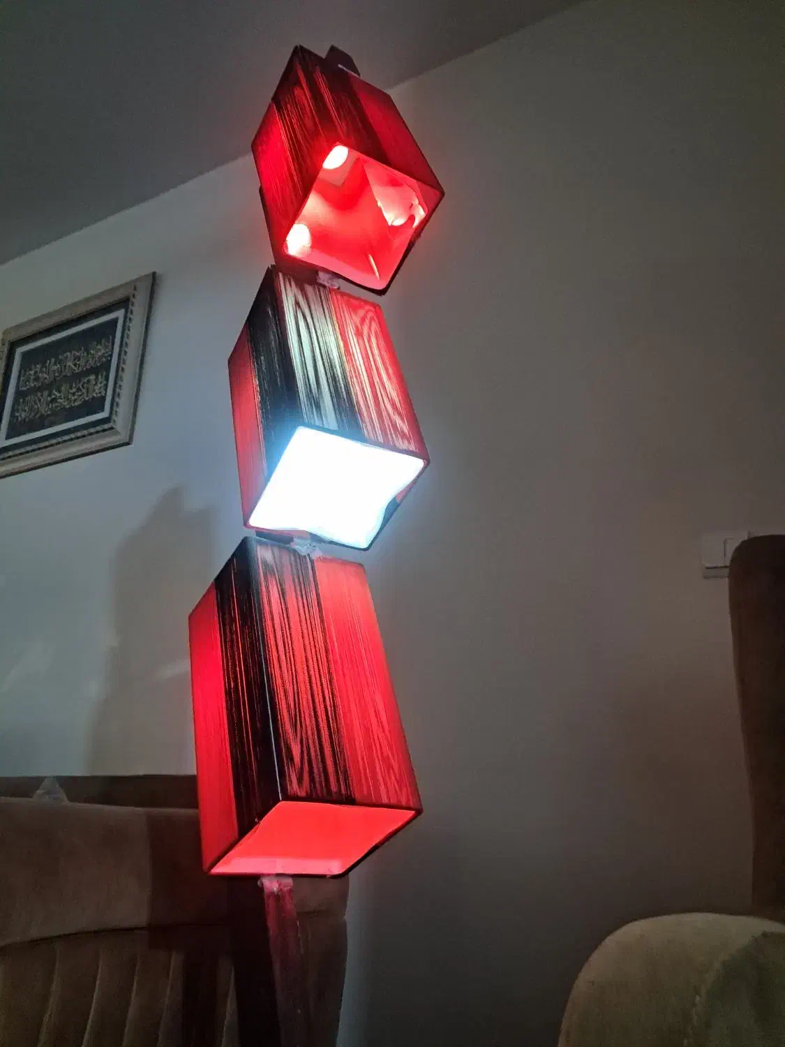 شب تاب آباژر ایستاده ۳چراغه|چراغ خواب و آباژور|تبریز, |دیوار