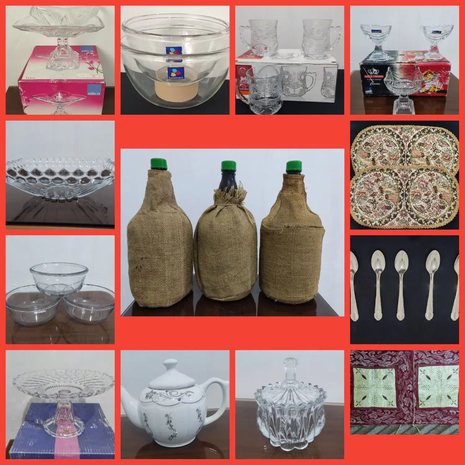 ظروف و تعدادی وسیله|ظروف سرو و پذیرایی|پیرانشهر, |دیوار