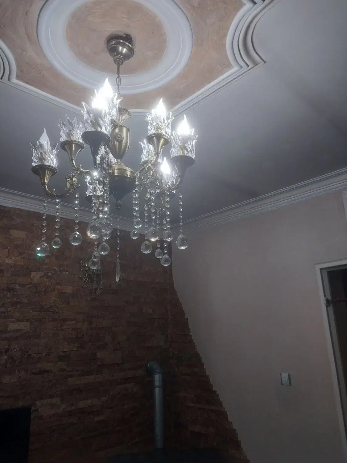 لوستر برنز قدیمی|لوستر و چراغ آویز|فردیس, شهرک وحدت|دیوار