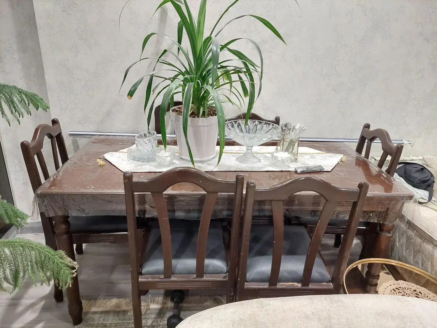 میز ناهارخوری چوبی ۶ نفره|میز و صندلی غذاخوری|مشهد, راهنمایی|دیوار