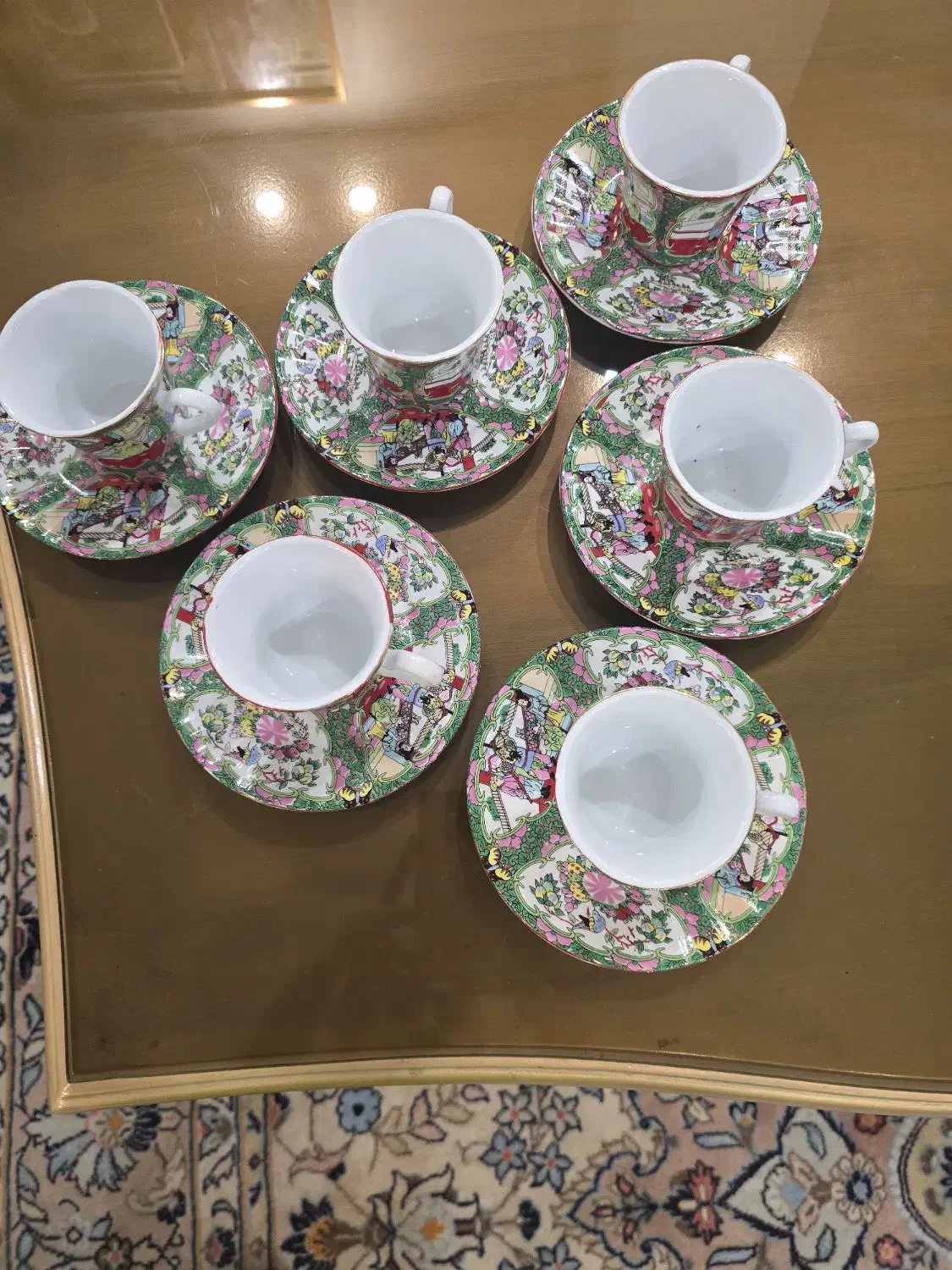 فنجان نعلبکی گل و مرغی عتیقه|کلکسیون اشیاء عتیقه|تهران, سردارجنگل|دیوار