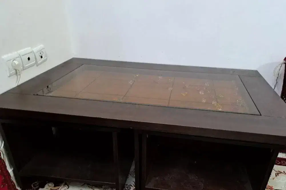 میز چوبی وسط مبل با ۴ تا میز عسلی|مبلمان خانگی و میز عسلی|گرگان, |دیوار