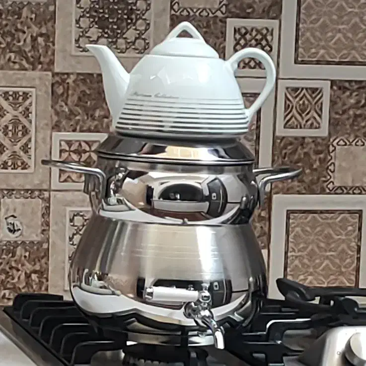 سماور رو گازی نونو|قوری، کتری، قهوه‌ساز دستی|مهدی شهر, |دیوار