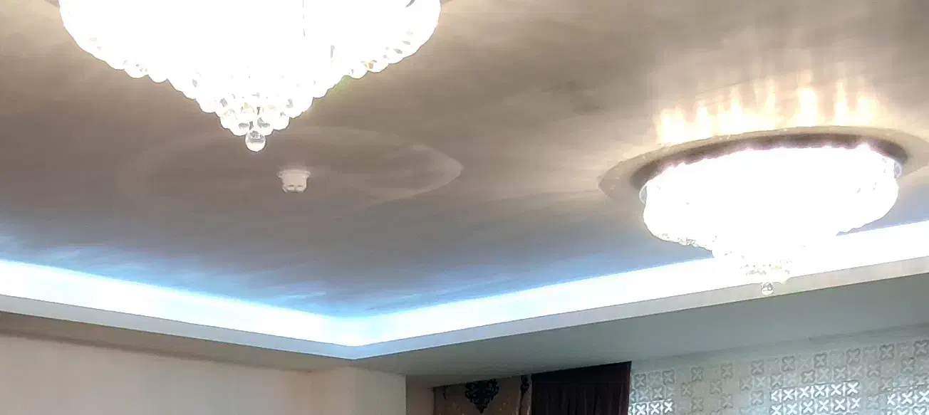 لوستر سقفی کریستال گرد بزرگ لاکچری درحد نو|لوستر و چراغ آویز|اردبیل, |دیوار