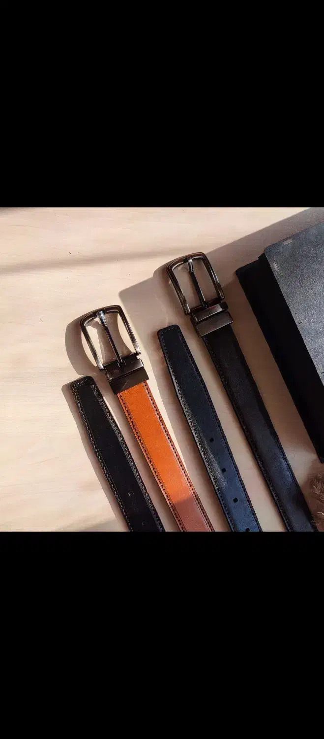 کمربند دورو چرم طبیعی  با سگک چرخشی (هدیه وکادو)|کیف، کفش، کمربند|ورامین, ورامین|دیوار