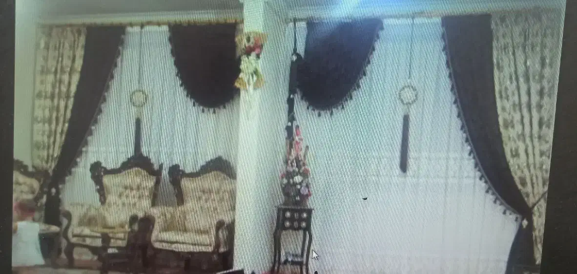 پرده سالن دانتل شیک و تمیز فوری فوری فروشی|پرده، رانر، رومیزی|قرچک, مهدیه|دیوار