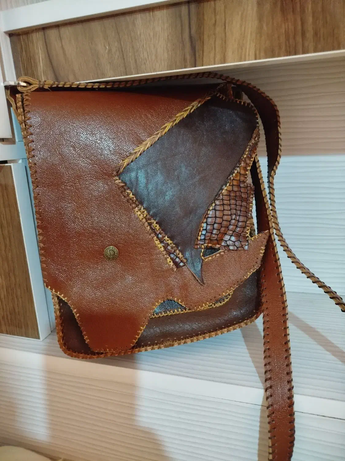 کیف رودوشی تکه دوزی چرم|کیف، کفش، کمربند|تهران, اوین|دیوار