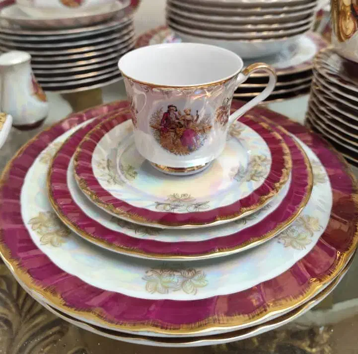 سرویس چینی دنسی کلکسیونی غذاخوری آنتیک جهیزیه قسطی|ظروف سرو و پذیرایی|تهران, امیرآباد|دیوار