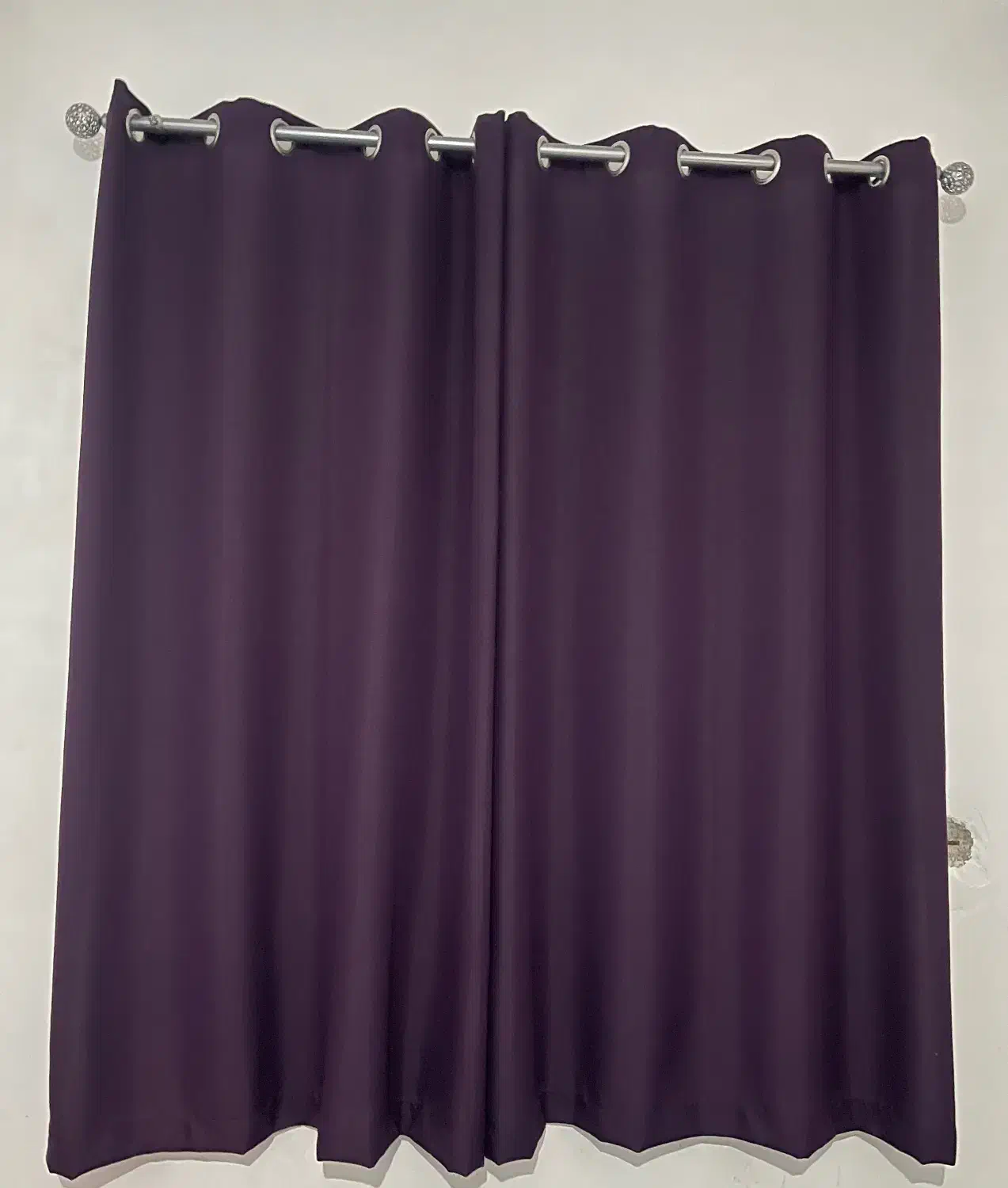 پرده پانچ رنگ بنفش تیره|پرده، رانر، رومیزی|علیآباد کتول, |دیوار