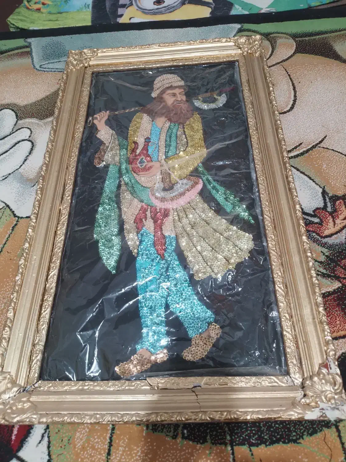 سلام تابلو درویش به ابعاد۴۲در۸۵|تابلو، نقاشی، عکس|تربت جام, میان جام|دیوار